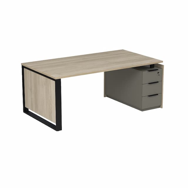 Стол рабочий на опорной угловой тумбе Алсав MAGNETIC 15СОУ.1810 (1860х1030х750) okwood/terra