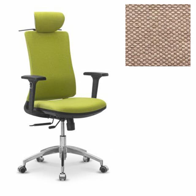 Кресло персонала Юнитекс Pulse B X/SL/3D/h ткань Bahama бежевая