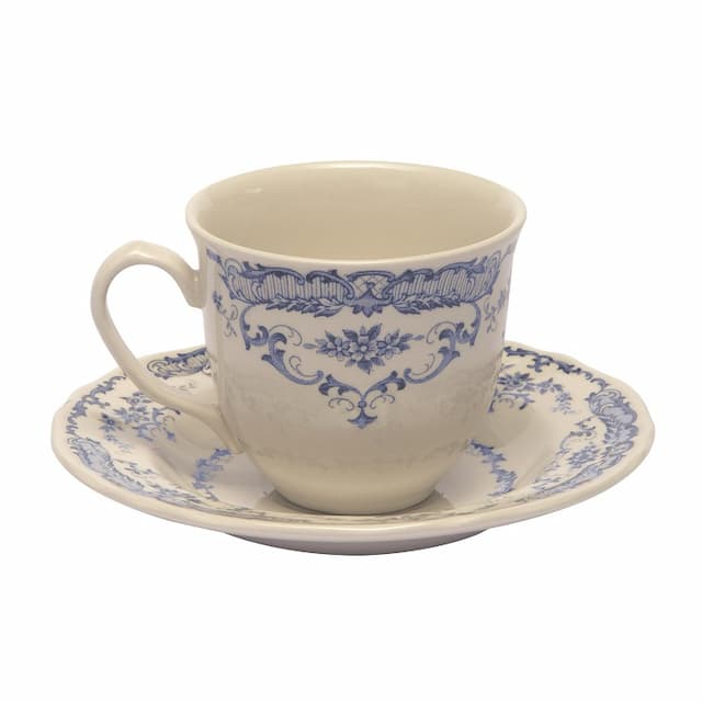 Чайная пара H 7,5 Ø 8,5 см - H 2,4 Ø 15 см Bitossi Rose Blue BID00352