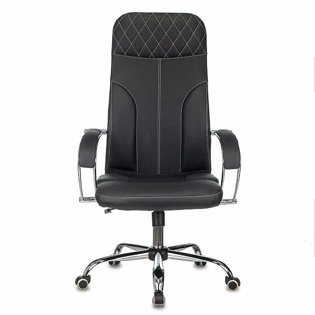 Кресло руководителя Бюрократ CH-608SL/ECO черный эко.кожа крестов. металл хром