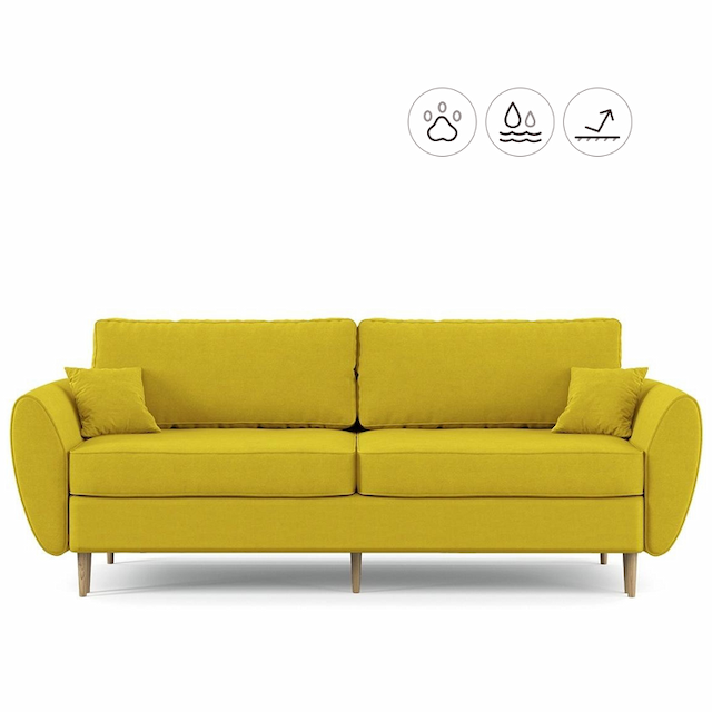 Диван Мастерфабрик Баако Saga yellow ткань рогожка